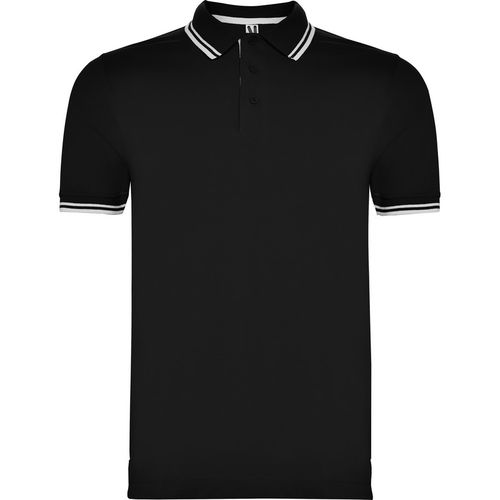 Polo de manga corta Mod. MONTREAL (02/01) Negro / Blanco Talla S