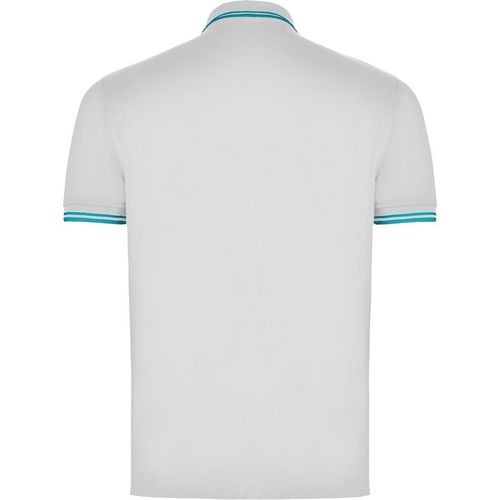 Polo de manga corta Mod. MONTREAL (01/12)  Blanco / Tuequesa Talla S
