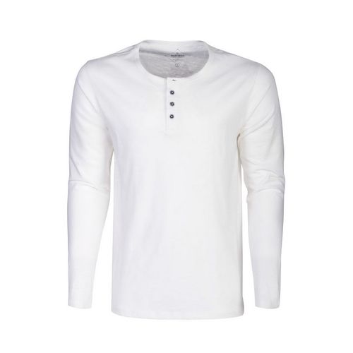 Camiseta de manga larga de caballero Mod. STONETTON (100) Blanco Talla S