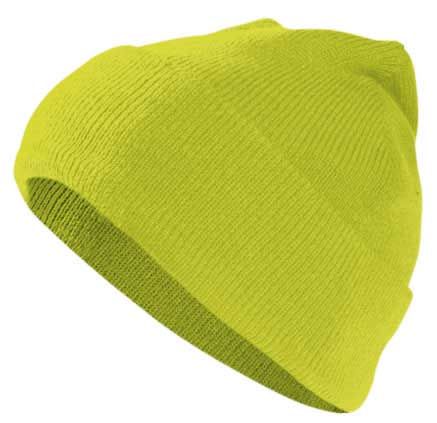 Gorro de punto Mod. WINTER Amarillo Fluor Talla nica