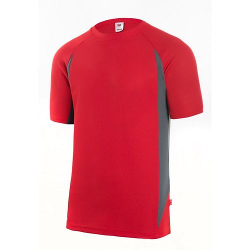 Camiseta bicolor de alta visibilidad Rojo / Gris Talla S