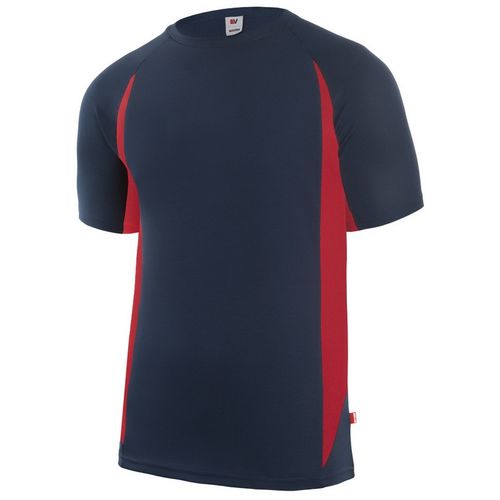 Camiseta bicolor de alta visibilidad Azul Marino / Rojo Talla S