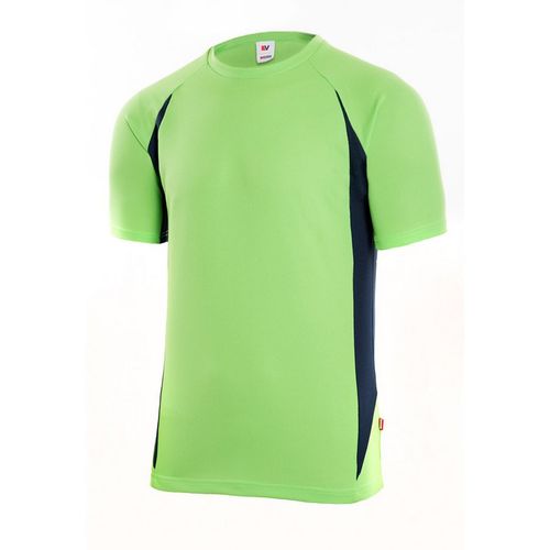 Camiseta bicolor de alta visibilidad Verde Lima / Azul Marino Talla S