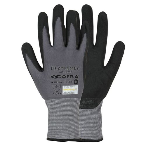 G040-D100. Guante DEXTERMAX de nitrilo y poliuretano hidrorrepelente. Talla 8