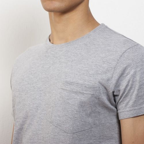 Camiseta de manga corta con bolsillo Mod. TECKEL (01) Blanco Talla M