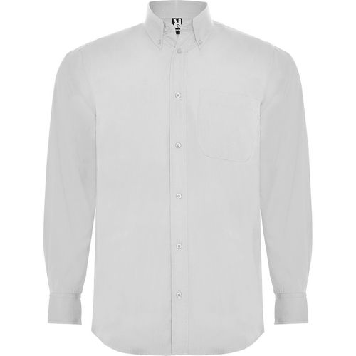 Camisa de caballero de manga larga Blanco Talla 3XL