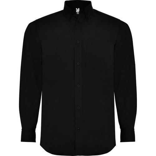 Camisa de caballero de manga larga Negro Talla S