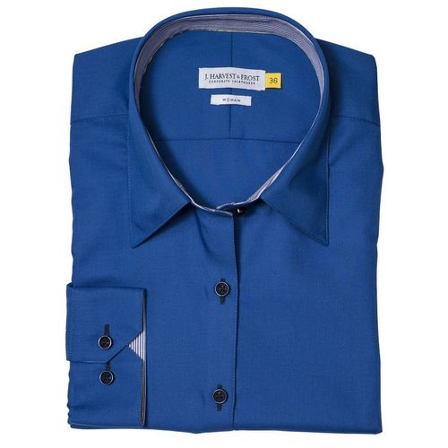 Camisa de señora Mod. YELLOW BOW 51 WOMAN (555) Azul Royal / Azul Marino Talla L