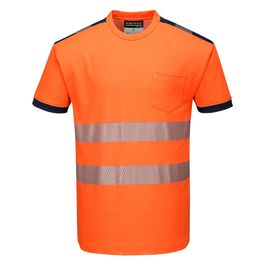 Camiseta A/V Mod. VISION NARANJA/MARINO