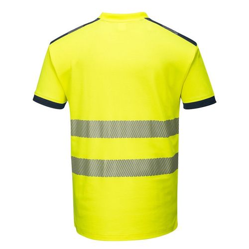Camiseta de alta visibilidad Mod. VISION Amarillo Fluor / Azul Marino Talla XS