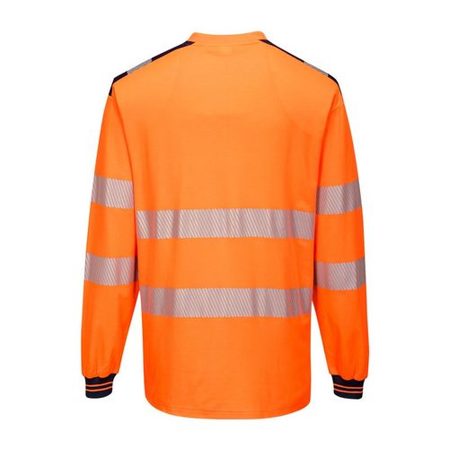 Camiseta de manga larga de alta visibilidad Mod. VISION Naranja Fluor / Negro Talla M