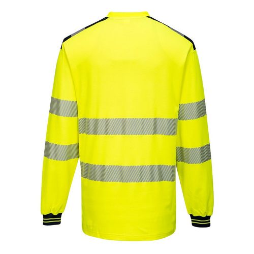 Camiseta de manga larga de alta visibilidad Mod. VISION Amarillo Fluor / Negro Talla S