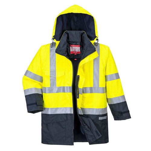 Parka de alta vibilidad ATEX Mod. BIZFLAME RAIN Azul Marino / Amarillo Fluor (1/20) Talla S