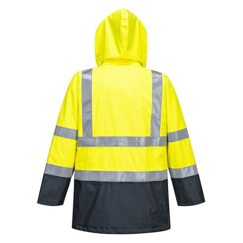 Parka de alta vibilidad ATEX Mod. BIZFLAME RAIN Azul Marino / Amarillo Fluor (1/20) Talla S