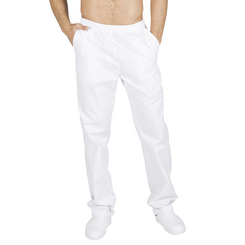 Pantalón sanitario con goma y bolsillos. Blanco (101) Talla M