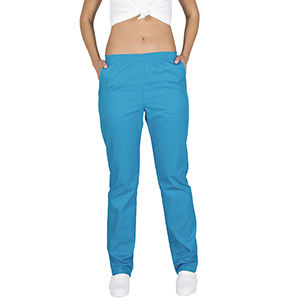Pantalón sanitario con goma y bolsillos. Turquesa (115) Talla M