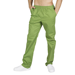 Pantalón sanitario con goma y bolsillos. Verde Oliva (121) Talla S