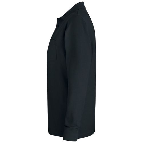 Polo de manga larga con bolsillo Negro (99) Talla 4XL