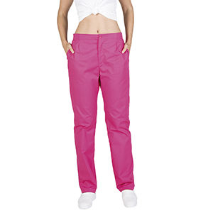 Pantaln sanitario con botn y cremallera. Fucsia (125) Talla XS