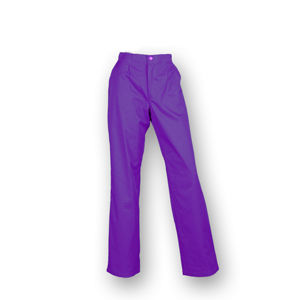Pantalón sanitario con botón y cremallera. Morado (136) Talla XL