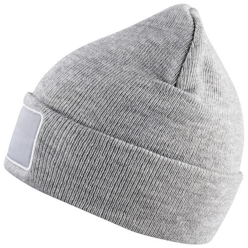 Gorro de punto Mod. HUBERT PATCH Gris jaspeado (95) Talla nica