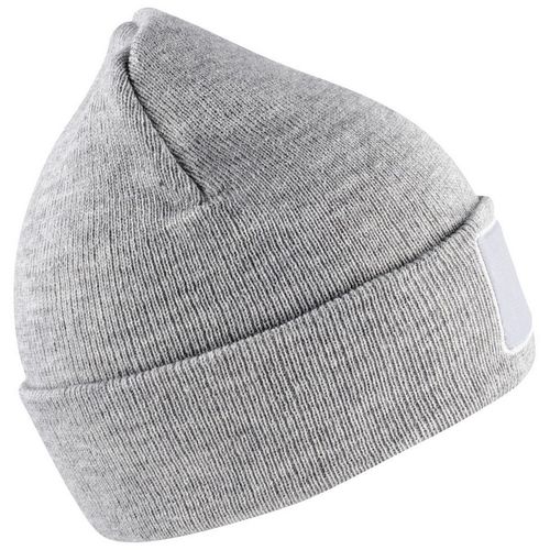 Gorro de punto Mod. HUBERT PATCH Gris jaspeado (95) Talla nica