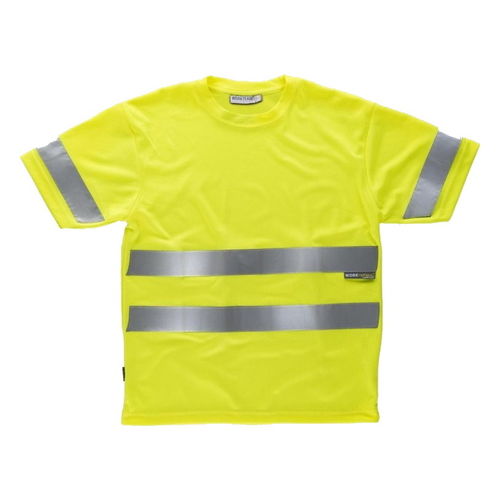 Camiseta de manga corta de alta visibilidad Amarillo Fluor Talla XL
