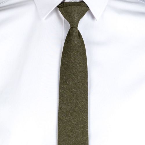 Corbata con nudo de pala estrecha (824) Vaquero Verde Musgo Talla nica