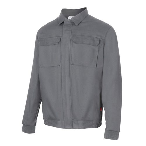 Cazadora con cremallera 100% algodón 240 grs. Gris Talla 56