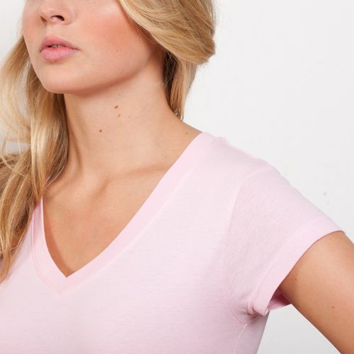 Camiseta de chica manga corta Mod. VICTORIA (48) Rosa Claro Talla L