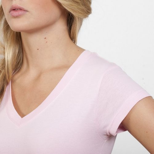 Camiseta de chica manga corta Mod. VICTORIA (48) Rosa Claro Talla L