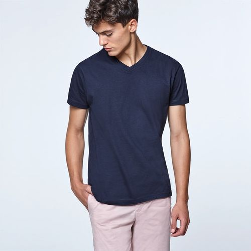 Camiseta con cuello pico Mod. SAMOYEDO (55) Azul Marino Talla XL