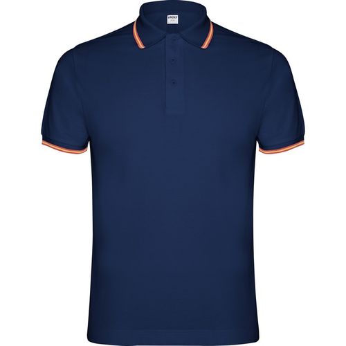 Polo de caballero manga corta con bandera de España Azul Marino Talla L