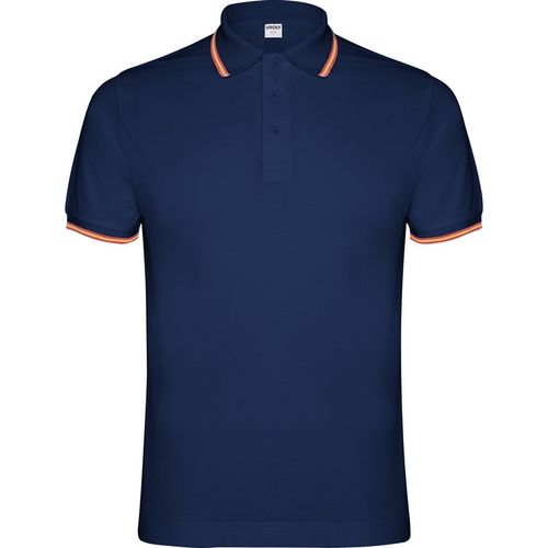 Polo de caballero manga corta con bandera de Espaa Azul Marino Talla XL