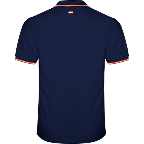 Polo de caballero manga corta con bandera de España Azul Marino Talla XL