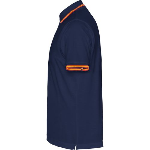 Polo de caballero manga corta con bandera de España Azul Marino Talla XL