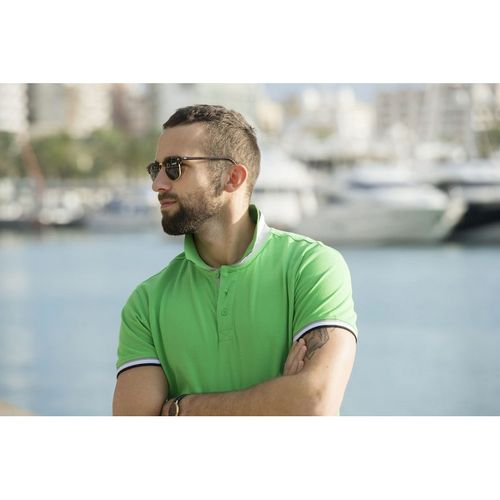Polo de manga corta Mod. NEWTON Verde manzana (605) Talla XS