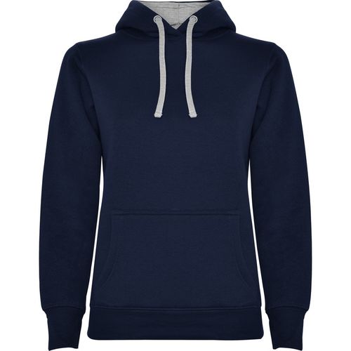 Sudadera con capucha de mujer Mod. URBAN WOMA (55/58) Azul Marino / Gis Talla S