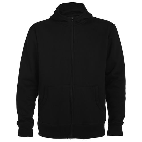Sudadera con cremallera y capucha Mod. MONTBL (02) Negro Talla M