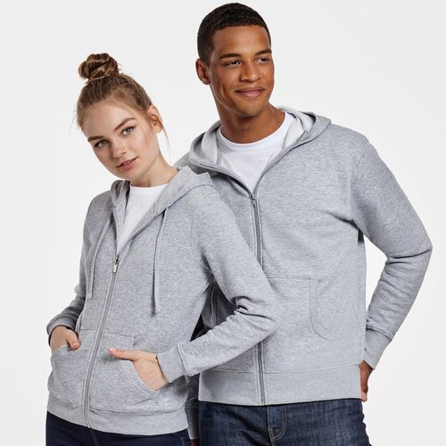 Sudadera con cremallera y capucha Mod. VELETA (58) Gris Vigoré  Talla L