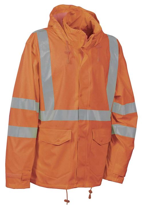 Chubasquero MERIDA de alta visibilidad de poliuretano Naranja Fluor (19) Talla M