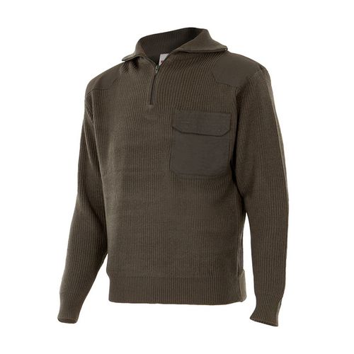 101. Jersey de punto grueso de cuello alto Verde Caza (3) Talla S