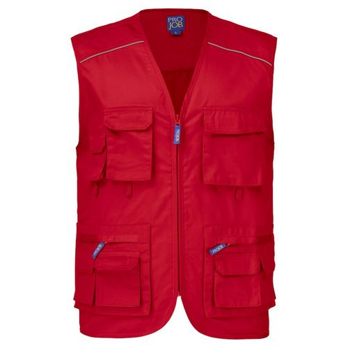 Chaleco Mod. FISHERMAN VEST Rojo (35) Talla XS