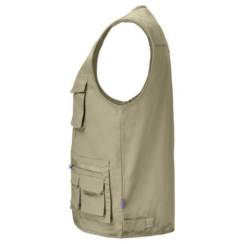 Chaleco Mod. FISHERMAN VEST Café con leche (820) Talla 3XL