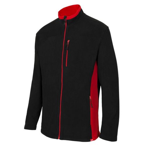 Chaqueta polar con cremallera bicolor Negro/Rojo Talla S