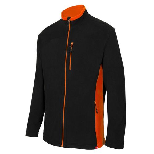 Chaqueta polar con cremallera bicolor Negro (0) / Naranja (16) Talla XS