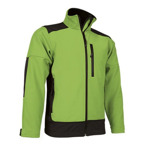 Chaqueta Soft-Shell bicolor con cremallera.