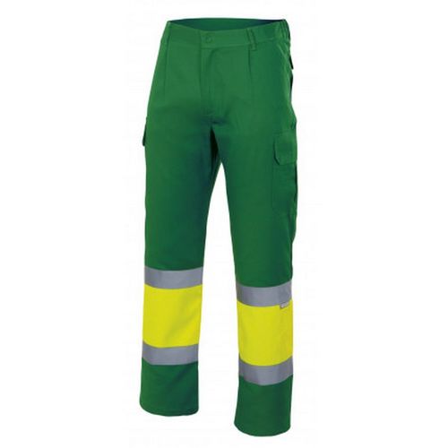 Pantaln alta visibilidad forrado Mod. 156 Verde billar / Amarillo Fluor (180) Talla S