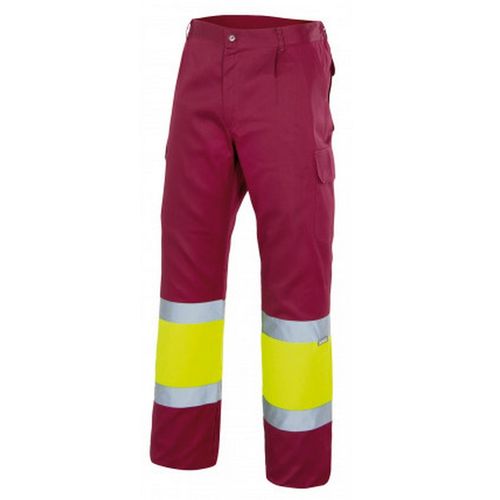 Pantaln alta visibilidad forrado Mod. 156 Granate / Amarillo Fluor (20/18) Talla S