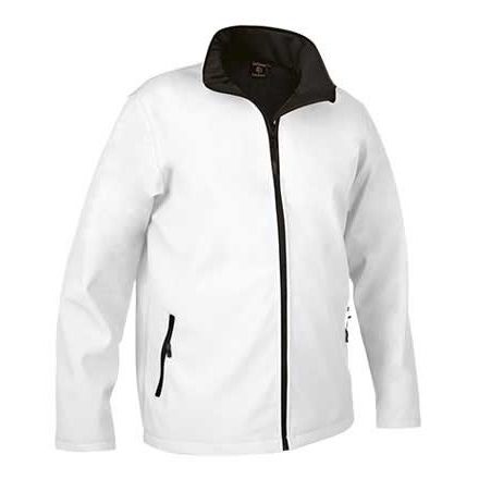 Chaqueta infantil Soft-Shell con cremallera. Blanco Talla 3